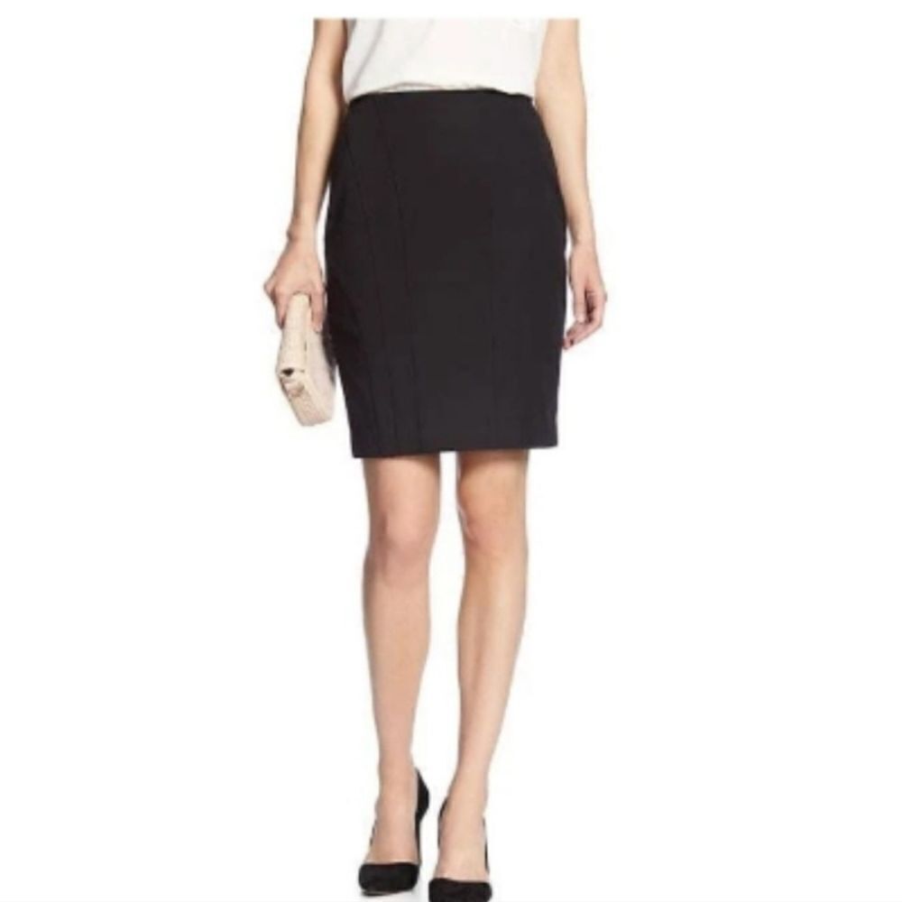 Banana Republic Black Stretch Seamed Mini Skirt - Picture 6 of 15